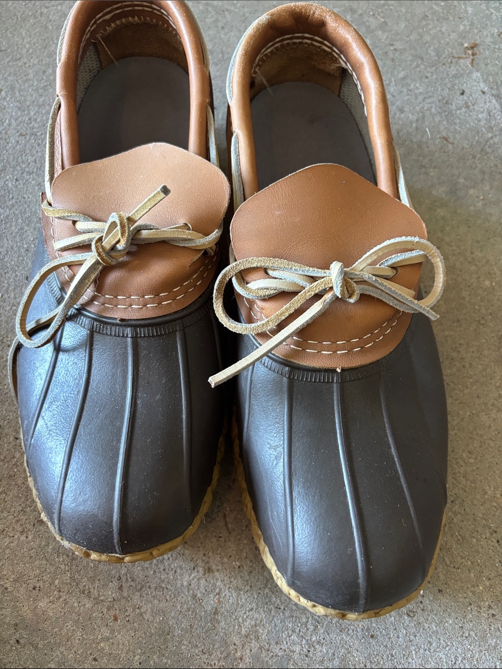 L.L. Bean Brown and Tan Duck Boots
